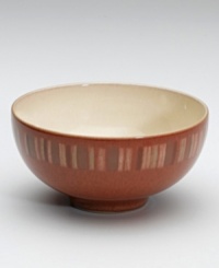 Warm, natural colors and a retro feel combine in this decidedly modern rice bowl. Safe for use in the microwave, freezer, oven and dishwasher. From Denby's collection of dinnerware and dishes. Warm, natural colors and a retro feel combine in this decidedly modern rice bowl. Safe for use in the microwave, freezer, oven and dishwasher. From Denby's collection of dinnerware and dishes.