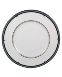 Set the table with English country charm with the Countess Collection from Royal Doulton. Dinner plates with a charming lattice design are accented by cobalt and silver bands as well as delicate paisley flowers. Set the table with English country charm with the Countess Collection from Royal Doulton. Dinner plates with a charming lattice design are accented by cobalt and silver bands as well as delicate paisley flowers.