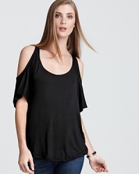 An Ella Moss tee hangs beautifully on the frame and boasts cutout shoulders for a hint of skin. An Ella Moss tee hangs beautifully on the frame and boasts cutout shoulders for a hint of skin.