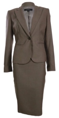 Nine West Women's Retro Chic Skirt Suit Light Brown