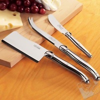 Jean Dubost Laguiole 3-Piece Cheese Knife Set -Stainless Steel Jean Dubost Laguiole 3-Piece Cheese Knife Set -Stainless Steel