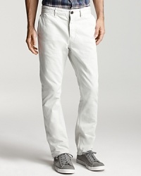 Burberry offers crisp, clean style with these denim style chinos--easily dressed up or down. Burberry offers crisp, clean style with these denim style chinos--easily dressed up or down.