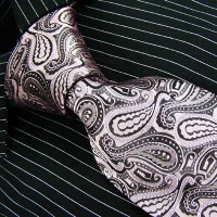 Brand New B. Boss Black Pink Paisleys Silk Mens Neck Tie Zl1088 Brand New B. Boss Black Pink Paisleys Silk Mens Neck Tie Zl1088