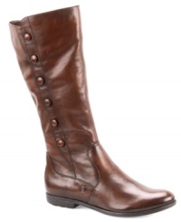 Button up! A smart, stylish boot from born featuring unique side button detailing and all-over leather. A timeless go-to style for fall and beyond. Button up! A smart, stylish boot from born featuring unique side button detailing and all-over leather. A timeless go-to style for fall and beyond.