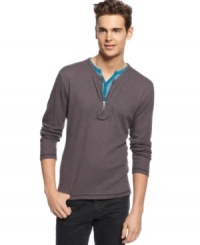 Layered up or worn solo, this Bar III thermal shirt will have you looking cool and feeling comfortable. Layered up or worn solo, this Bar III thermal shirt will have you looking cool and feeling comfortable.