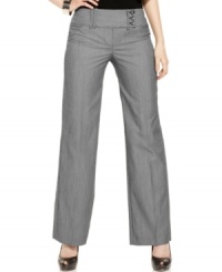 Go for a polished look with these wide leg pants from BCX – an instant closet staple! Go for a polished look with these wide leg pants from BCX – an instant closet staple!