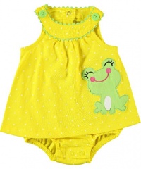 Carter's Girls 3-24 Months Polka Dotted Frog Sunsuit (3 Months, Yellow) Carter's Girls 3-24 Months Polka Dotted Frog Sunsuit (3 Months, Yellow)