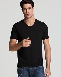 A well-crafted basic v-neck tee in soft cotton.