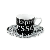 Espresso yourself with Konitz's Writing cup and saucer. Whimsical and fun, you're sure to like it a latte. Espresso yourself with Konitz's Writing cup and saucer. Whimsical and fun, you're sure to like it a latte.