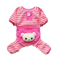 Cute Bear Comfy Dog Pajams Dog Shirt Stripes Dog Jumpsuit Pet Dog Clothes Free Shipping,Pink,S Cute Bear Comfy Dog Pajams Dog Shirt Stripes Dog Jumpsuit Pet Dog Clothes Free Shipping,Pink,S