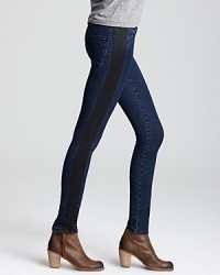 Embolden your fall wardrobe with edgy Current/Elliott denim leggings boasting cool tuxedo stripes on a low-rise silhouette. Fabulous day or night-pointy pumps are sharp with the straight-leg look. Embolden your fall wardrobe with edgy Current/Elliott denim leggings boasting cool tuxedo stripes on a low-rise silhouette. Fabulous day or night-pointy pumps are sharp with the straight-leg look.