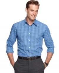 Crisp and classy-staying inside the box has its benefits with this plaid shirt from John Ashford. Crisp and classy-staying inside the box has its benefits with this plaid shirt from John Ashford.
