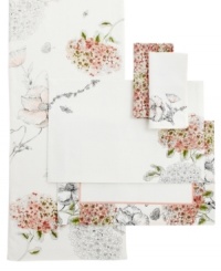Full of life, the Hydrangea table runner abounds with whimsical garden scenes plucked from the Edie Rose by Rachel Bilson collection. Complete the look with placemats and napkins. Full of life, the Hydrangea table runner abounds with whimsical garden scenes plucked from the Edie Rose by Rachel Bilson collection. Complete the look with placemats and napkins.