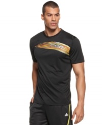 Gear up for big things with this slim-fit t-shirt from adidas. Gear up for big things with this slim-fit t-shirt from adidas.