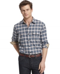 Layering is key this season and so is this flannel shirt from Izod. Layering is key this season and so is this flannel shirt from Izod.
