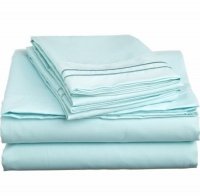 Jessica Sanders Egyptian Bedding 1500 Thread Count, 1500 Tc 4 Piece Bed Sheet Set, California King, Light Blue Solid Jessica Sanders Egyptian Bedding 1500 Thread Count, 1500 Tc 4 Piece Bed Sheet Set, California King, Light Blue Solid
