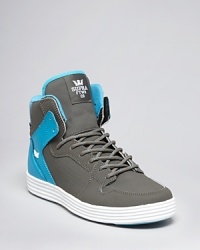 Raise the stakes with these street-ready kicks from Supra, a design with swagger and style. Raise the stakes with these street-ready kicks from Supra, a design with swagger and style.