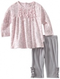 Calvin Klein Baby-Girls Newborn Heart Printed Tunic Top With Legging Calvin Klein Baby-Girls Newborn Heart Printed Tunic Top With Legging