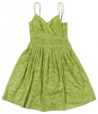 Calvin Klein Women's Pleated Burnout Print Sleeveless Sundress (Thyme Green) (4)