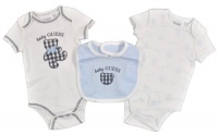 GUESS Kids Boys Two BODYSUITS with Bib Set (0 - 9m), LIGHT BLUE (0/3M) GUESS Kids Boys Two BODYSUITS with Bib Set (0 - 9m), LIGHT BLUE (0/3M)