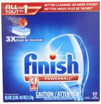 Finish Powerball Tabs Dishwasher Detergent, Fresh Scent, 60-Count Finish Powerball Tabs Dishwasher Detergent, Fresh Scent, 60-Count