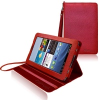 CrazyOnDigital Stand Leather Case For Samsung Galaxy Tab 2 7.0 (Red) CrazyOnDigital Stand Leather Case For Samsung Galaxy Tab 2 7.0 (Red)