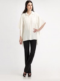 A tailored style that delivers high drama thanks to whimsical dolman sleeves and a breezy silhouette. Button-down styleDolman sleevesPatch pocketsAbout 27 from shoulder to hemSilkDry cleanImported Model shown is 5'11 (180cm) wearing US size Small. A tailored style that delivers high drama thanks to whimsical dolman sleeves and a breezy silhouette. Button-down styleDolman sleevesPatch pocketsAbout 27 from shoulder to hemSilkDry cleanImported Model shown is 5'11 (180cm) wearing US size Small.
