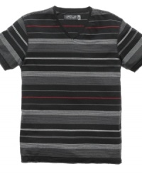 Follow the lines straight toward this casual cool t shirt from Retrofit. Follow the lines straight toward this casual cool t shirt from Retrofit.