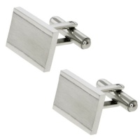 Classic Silver Tone Stainless Steel Cufflinks For Men 13X17mm Classic Silver Tone Stainless Steel Cufflinks For Men 13X17mm