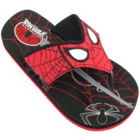 Marvel Spider-Man Spidey Black Flip Flops Sandals 7-12 Marvel Spider-Man Spidey Black Flip Flops Sandals 7-12