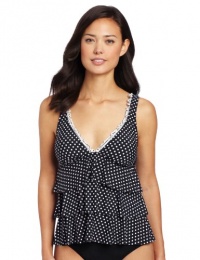 Kenneth Cole Reaction Women's Dive Dot Tiered Tank Kenneth Cole Reaction Women's Dive Dot Tiered Tank