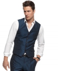 Rule the boardroom. This striped vest from INC International Concepts packs a powerful style punch to your powerpoint look. Rule the boardroom. This striped vest from INC International Concepts packs a powerful style punch to your powerpoint look.