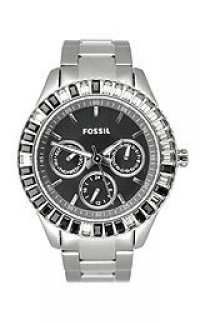 Fossil Women's ES2957 Stainless Steel Analog with Black Dial Watch Fossil Women's ES2957 Stainless Steel Analog with Black Dial Watch