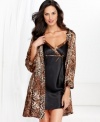 Indulge yourself with a regal treat: this satiny smooth wrap and chemise gift set by Morgan Taylor.
