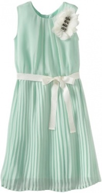 Blush by Us Angels Girls 7-16 Chiffon Dress With Pleat Skirt, Mint, 12 Blush by Us Angels Girls 7-16 Chiffon Dress With Pleat Skirt, Mint, 12