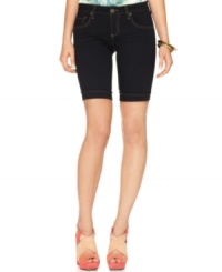 Denim shorts get long and lean in this look by Kut from the Kloth! The ultra-slim cuffed leg and Bermuda length makes them the essential skinny for the summer. Denim shorts get long and lean in this look by Kut from the Kloth! The ultra-slim cuffed leg and Bermuda length makes them the essential skinny for the summer.