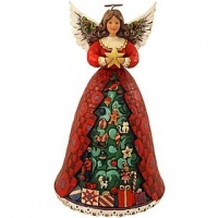 Jim Shore Heartwood Creek from Enesco Christmas Tree Angel Figurine 9.75 IN Jim Shore Heartwood Creek from Enesco Christmas Tree Angel Figurine 9.75 IN