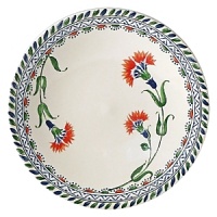 Ronde d'Orient by Gien is a full-service collection with a blue & white motif punctuated by deep orange carnations. This design was inspired by Turkish and Mediterranean ceramics. Ronde d'Orient by Gien is a full-service collection with a blue & white motif punctuated by deep orange carnations. This design was inspired by Turkish and Mediterranean ceramics.
