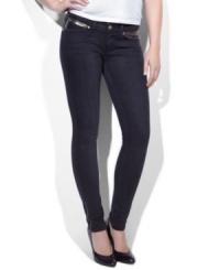 It's all in the details: flourished with sequins and sporting zippered cuffs, Levi's Demi Curve skinny jeans take your denim look to the next level. It's all in the details: flourished with sequins and sporting zippered cuffs, Levi's Demi Curve skinny jeans take your denim look to the next level.