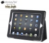 Essential MonkeyCase - The New iPad 3 Case (4th Gen) and iPad 2 Leather Case Cover and Flip Stand with Premium Interior (Black) - Automatically Wakes and Puts Your New iPad to Sleep - New iPad Case by MonkeyTek