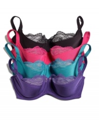 The best of both worlds. Smooth shaping and flirty lace combine on the cups of the Double Drama balconette bra from B.Tempt'd by Wacoal. Style #953109 The best of both worlds. Smooth shaping and flirty lace combine on the cups of the Double Drama balconette bra from B.Tempt'd by Wacoal. Style #953109
