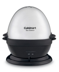 No more guesswork – these eggs are truly made to order! This Cuisinart egg cooker prepares up to seven eggs in their shells – hard, medium or soft – or perfectly poaches up to three eggs at once. Three-year limited warranty. Model CEC-7. No more guesswork – these eggs are truly made to order! This Cuisinart egg cooker prepares up to seven eggs in their shells – hard, medium or soft – or perfectly poaches up to three eggs at once. Three-year limited warranty. Model CEC-7.