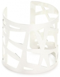 Kenneth Cole New York Urban Seychelle Silver Cut-Out Wide Cuff Bracelet Kenneth Cole New York Urban Seychelle Silver Cut-Out Wide Cuff Bracelet