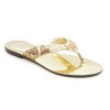 Vince Camuto Briston Open Toe Thongs Sandals Shoes Gold Womens