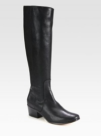 Impeccably constructed of fine suede, this tall design with a stacked heel and easy zip closure is a timeless staple. Stacked heel, 2 (50mm)Shaft, 17Leg circumference, 13½Suede upperSide zipLeather lining and solePadded insoleMade in Italy Impeccably constructed of fine suede, this tall design with a stacked heel and easy zip closure is a timeless staple. Stacked heel, 2 (50mm)Shaft, 17Leg circumference, 13½Suede upperSide zipLeather lining and solePadded insoleMade in Italy