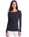 BCBGMAXAZRIA Women's Leah Long Sleeve Boat Neck Top