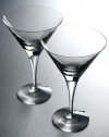 Orrefors Intermezzo Satin Crystal Martini Glass