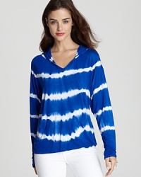 Vintage Havana masters off-duty cool with this tie-dye hoodie--perfect for weekend errands or a day at the beach. Vintage Havana masters off-duty cool with this tie-dye hoodie--perfect for weekend errands or a day at the beach.