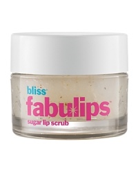 Hey, smooth talker! You use scrubs and loofahs to buff your face and body to smooth perfection, but what about those lovely lips? Exfoliating them with Bliss' lip scrub removes dead, chapped skin for a beautifully smooth finish that can actually help your lipstick last longer. Featuring finely granulated sweet sugar, almond and walnut shell, the vanilla+orange-flavored formula gently exfoliates to buff away dry flakes while jojoba seed and olive oils, shea and cocoa butters and vitamins A, C and E nourish and condition. Read our lips its the simplest way to get a polished pout! Gently exfoliates lips with sweet sugar, almond and walnut shell. Natural oils, butters and vitamins nourish and condition. Creates the perfect canvas for lip color. Hey, smooth talker! You use scrubs and loofahs to buff your face and body to smooth perfection, but what about those lovely lips? Exfoliating them with Bliss' lip scrub removes dead, chapped skin for a beautifully smooth finish that can actually help your lipstick last longer. Featuring finely granulated sweet sugar, almond and walnut shell, the vanilla+orange-flavored formula gently exfoliates to buff away dry flakes while jojoba seed and olive oils, shea and cocoa butters and vitamins A, C and E nourish and condition. Read our lips its the simplest way to get a polished pout! Gently exfoliates lips with sweet sugar, almond and walnut shell. Natural oils, butters and vitamins nourish and condition. Creates the perfect canvas for lip color.