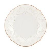 Lenox French Perle Tidbit Plate, White Lenox French Perle Tidbit Plate, White